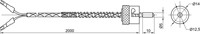 термопара хромель-алюмель, термопарный датчик ТХА-107-5х10-0-KX-7/0.2-2000 чертеж