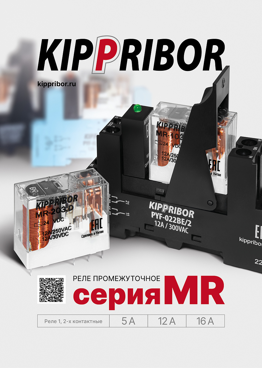 Плакат KIPPRIBOR_Промежуточные реле серии MR_ 594х841 мм